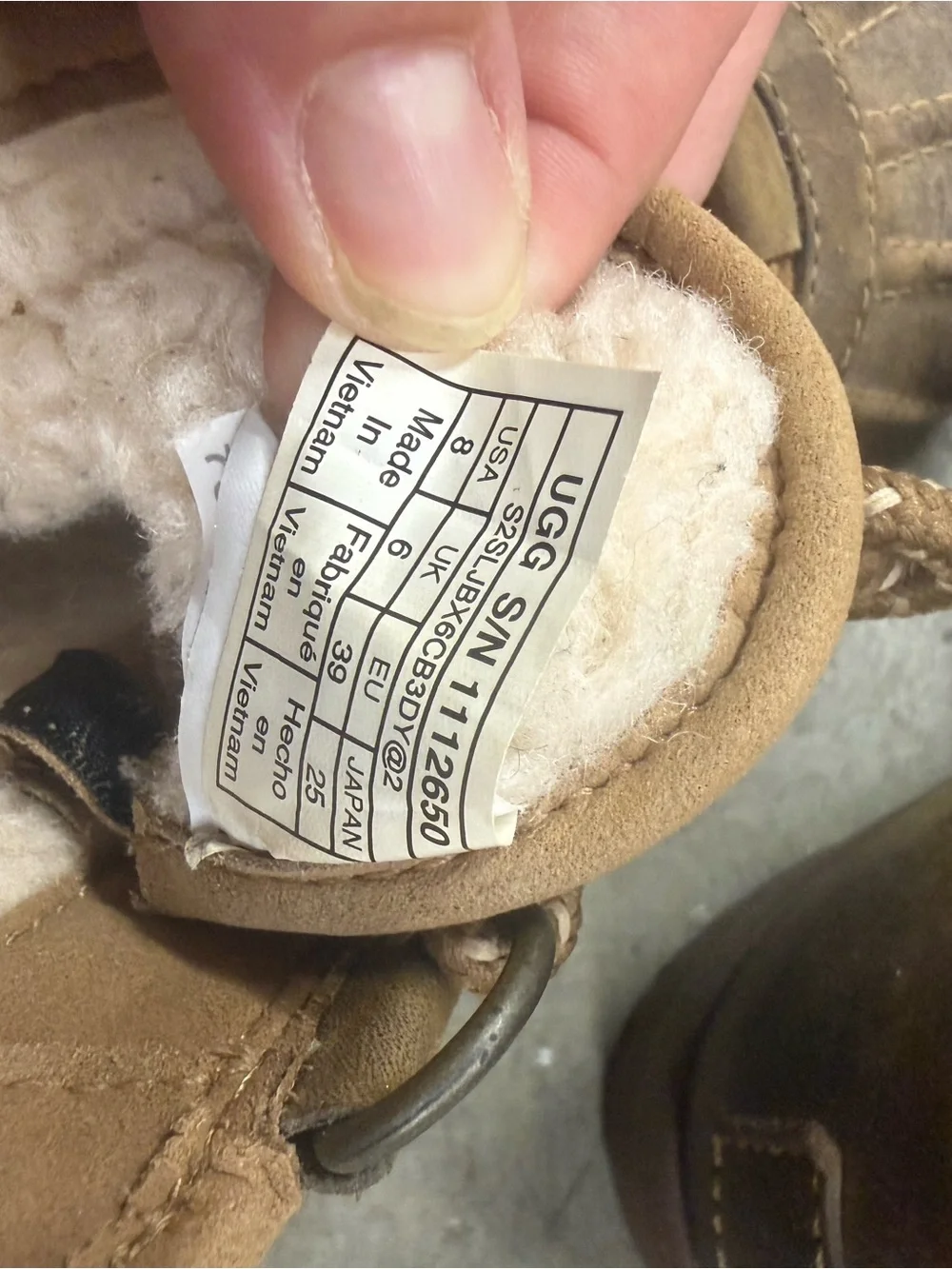 UGG Chestnut Suede Lace-Up Shearling Boots